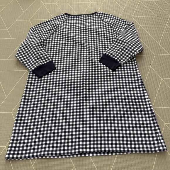 NEW Draper James Natalie Cotton Gingham Sweatshirt Dress in Navy Size 2X - Picture 4 of 9